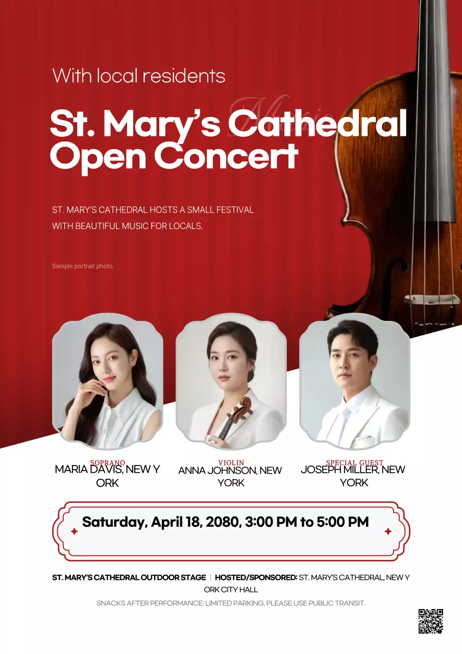 Sự kiện hòa nhạc nhạc cổ điển màu đỏ