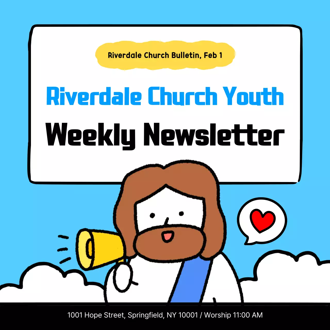 Panduan menuju gereja mungil berwarna biru langit