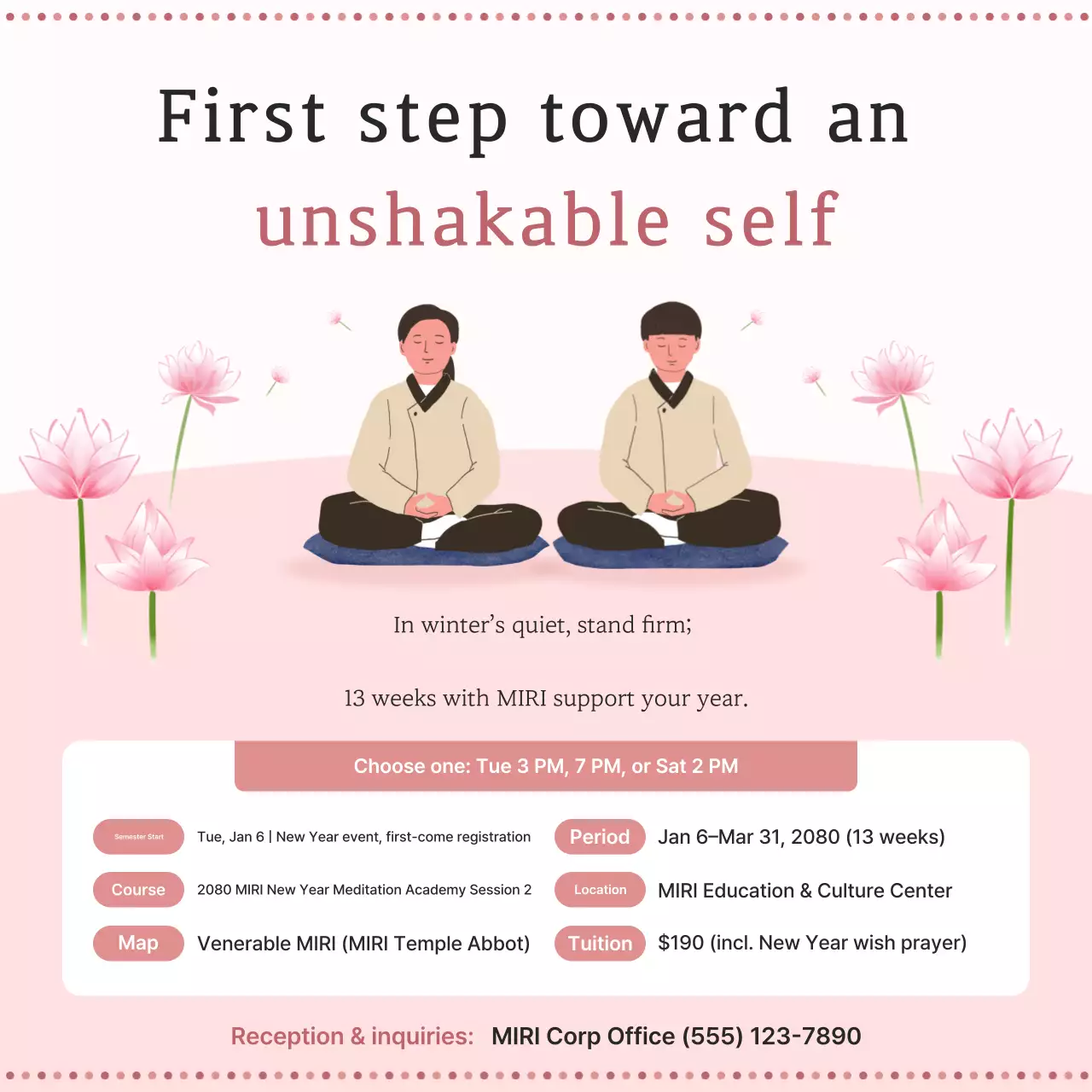 Hướng dẫn thiền định phương Đông màu hồng