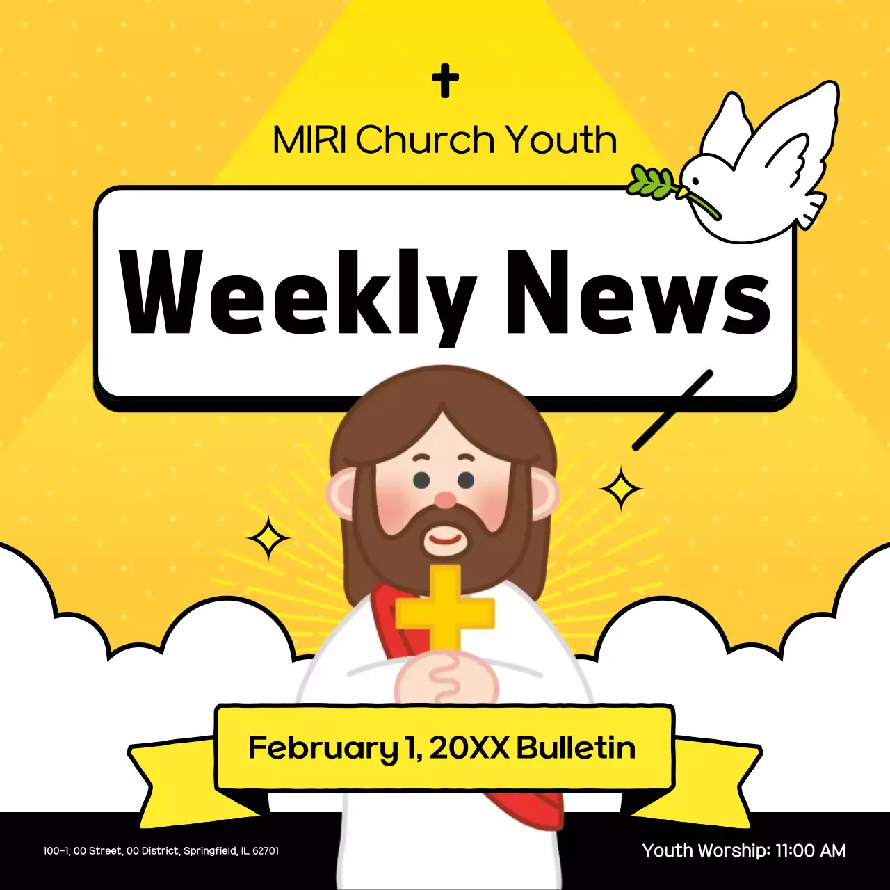 Hướng dẫn Nhà thờ đơn giản màu vàng