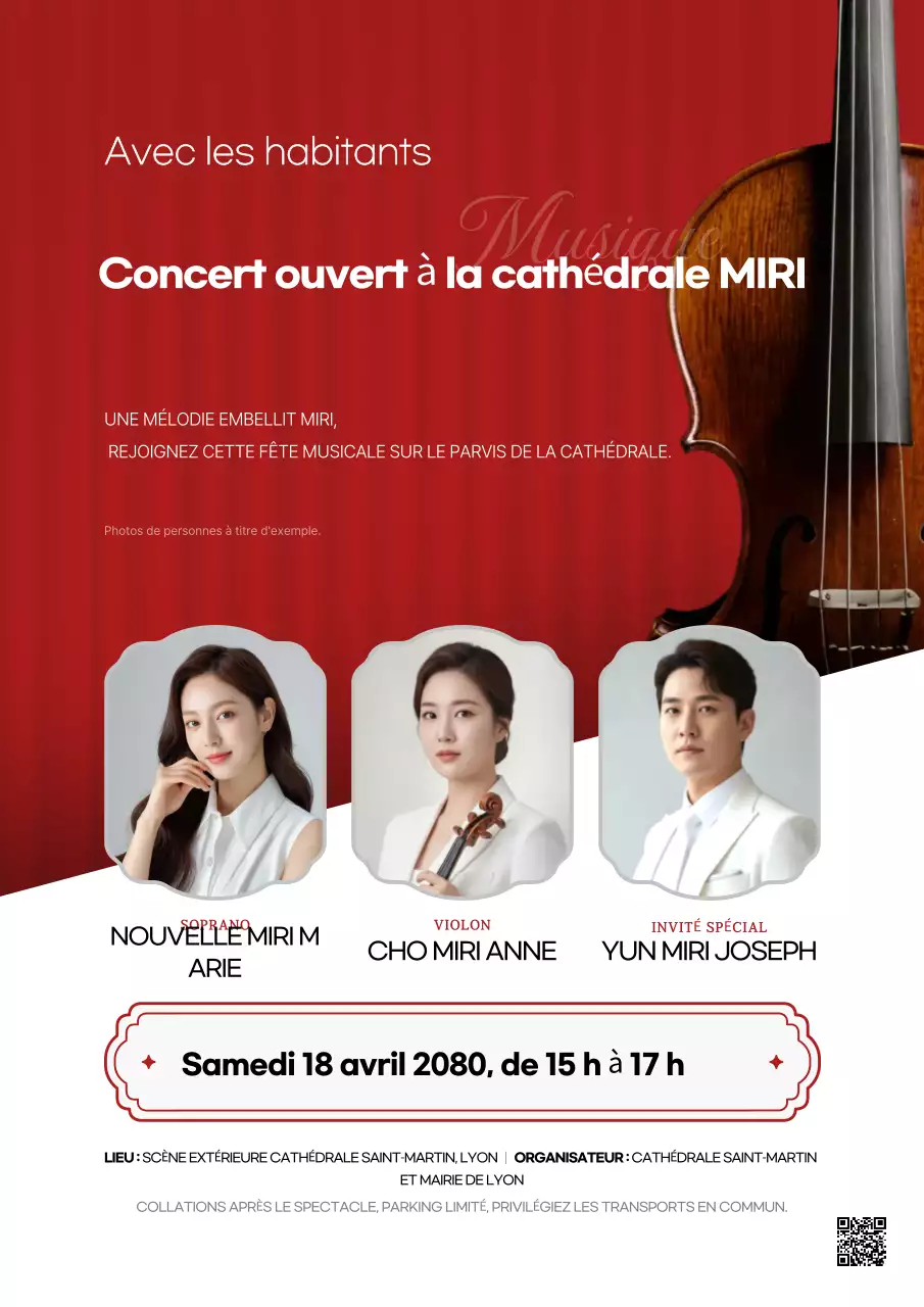 Concert de musique classique rouge