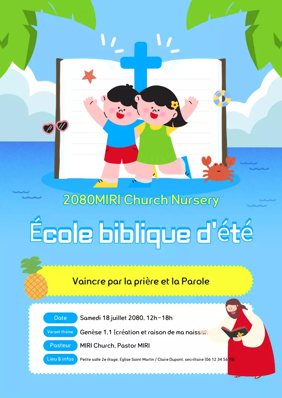 Guide de l'école biblique d'été Blue Baby