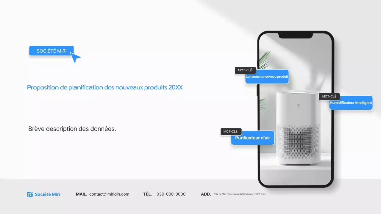 Planification des appareils intelligents modernes bleus