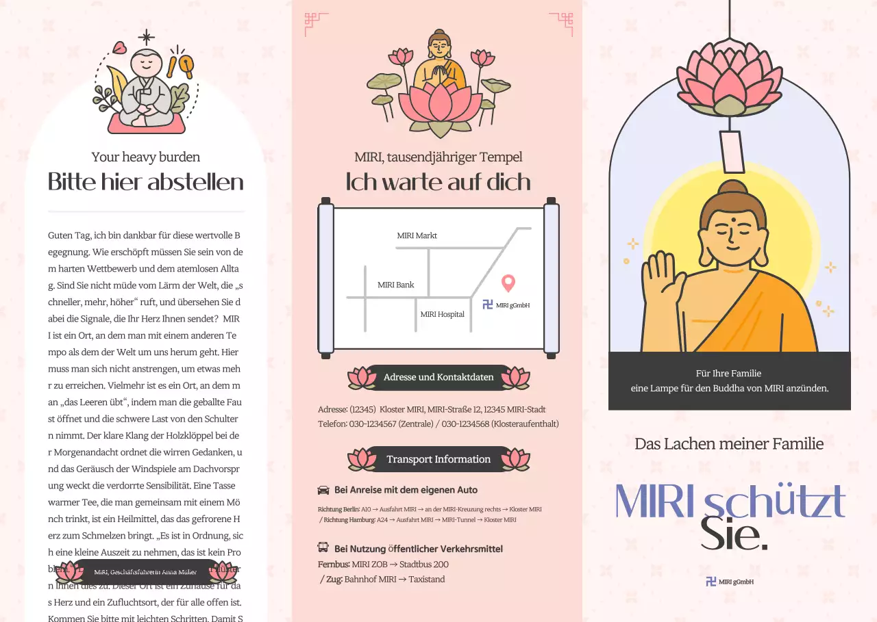 Pinkfarbener Leitfaden zum traditionellen Buddhismus