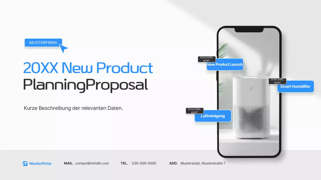 Blaue moderne Smart-Geräteplanung