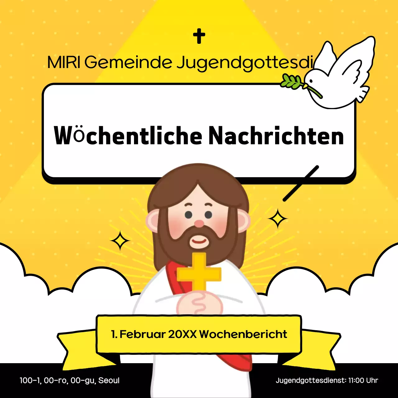 Gelber Einfacher Kirchenführer