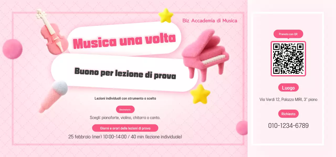 Esperienza musicale Pink Baby