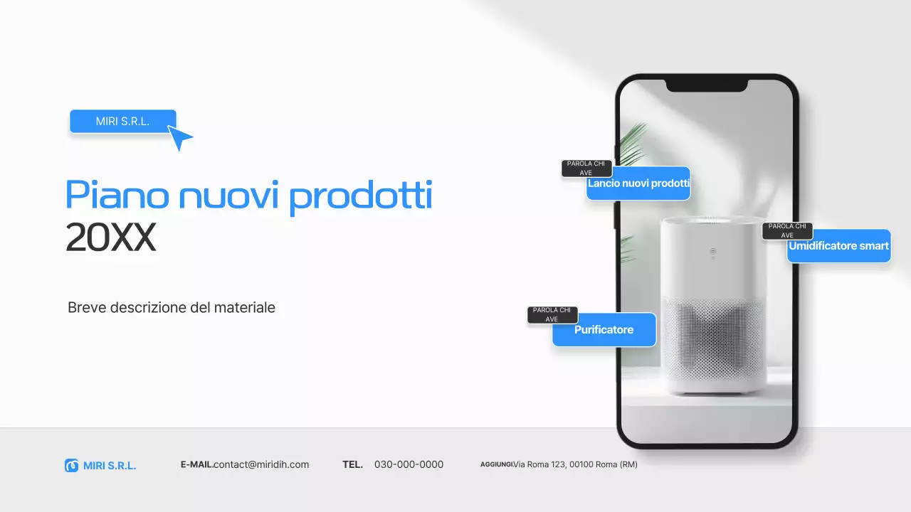 Pianificazione di dispositivi intelligenti moderni blu