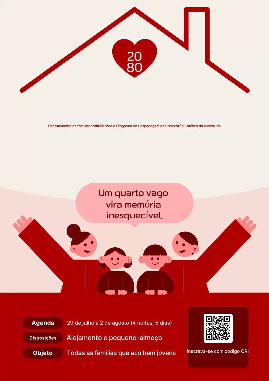 Recrutamento de famílias de apoio ao programa Red Simple Homestay