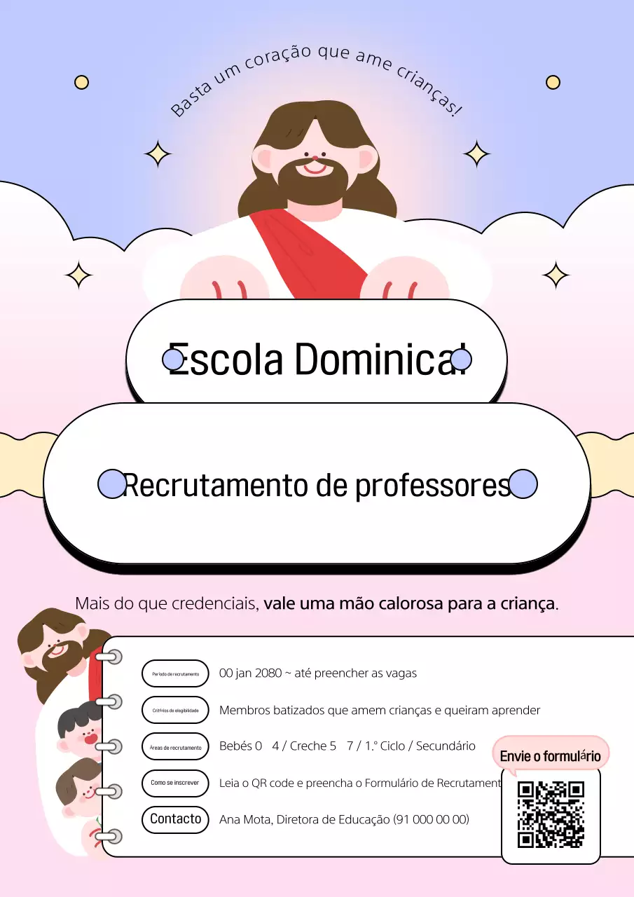 Recrutamento para Educação Infantil Rosa