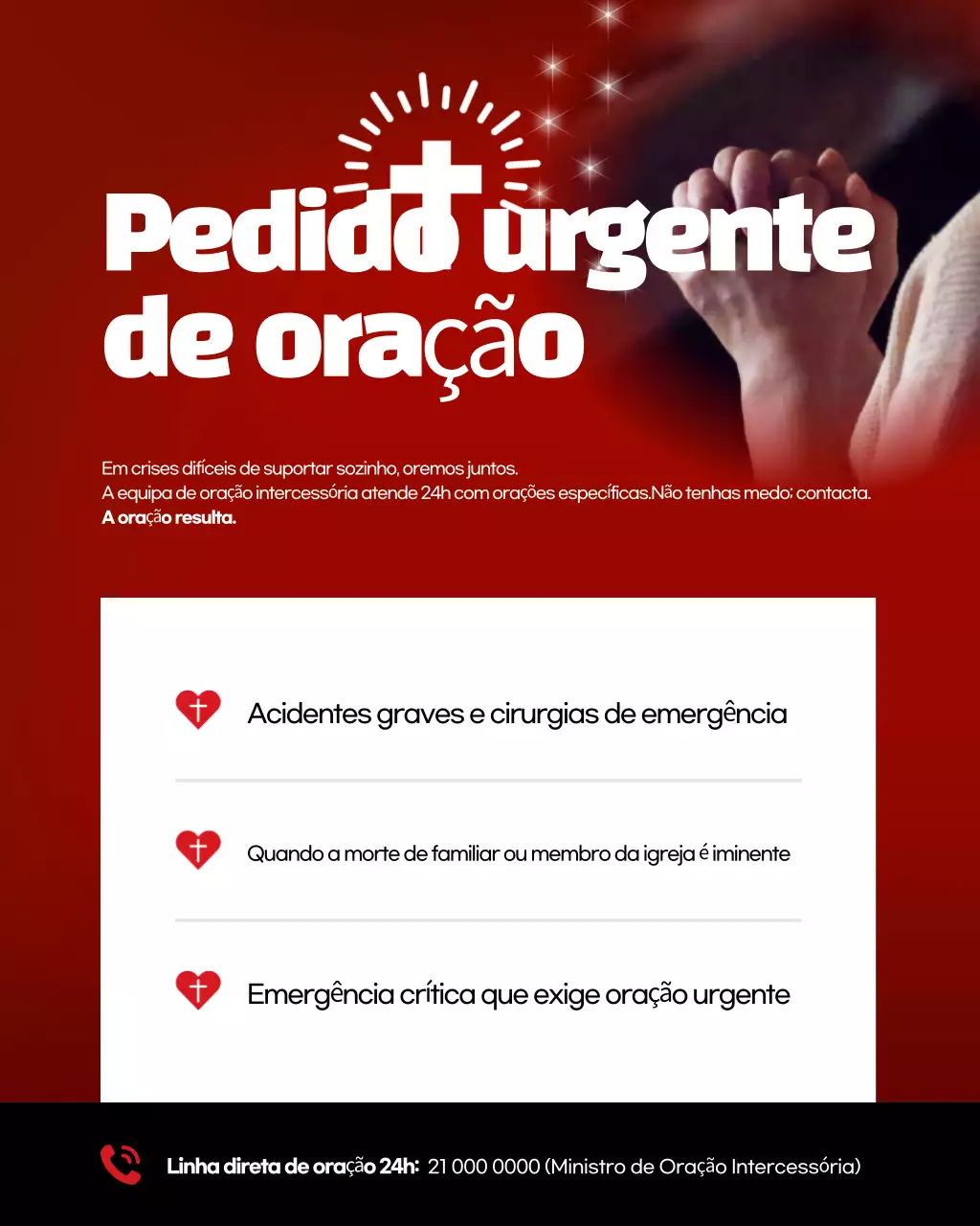 Guia de Oração com Destaque em Vermelho