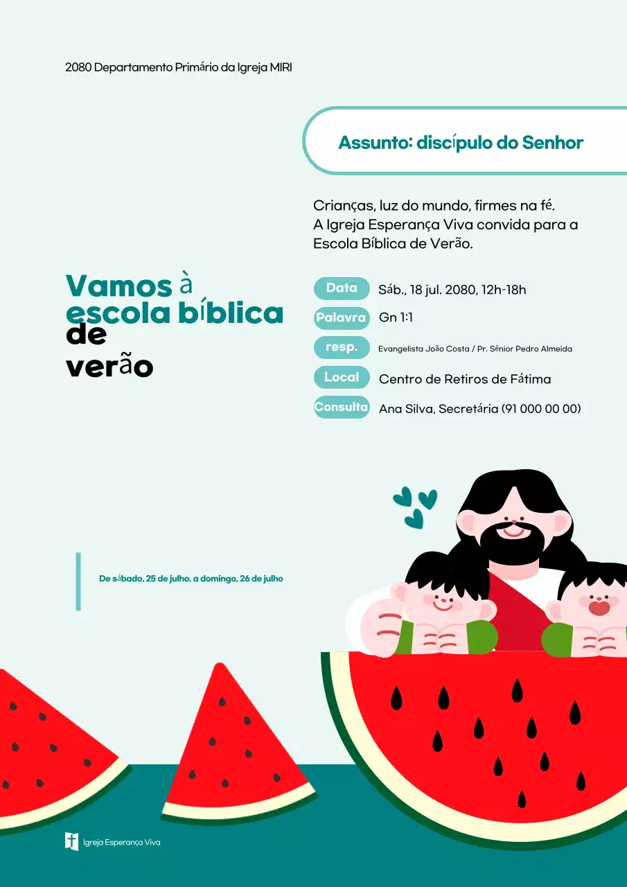 Evento da Igreja Mint Simple