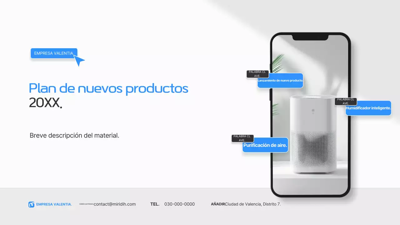 Planificación de dispositivos inteligentes modernos azules