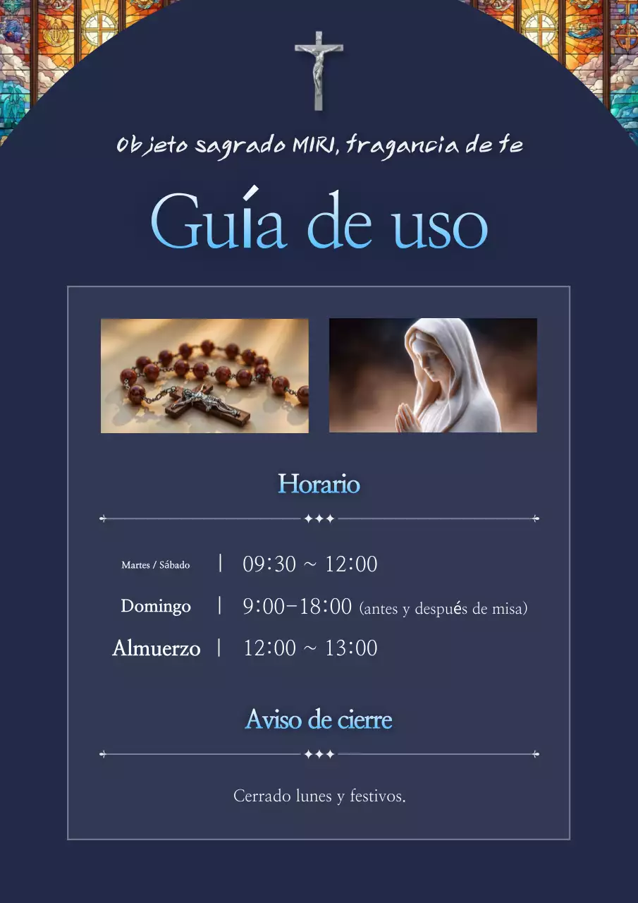 Guía de funcionamiento de las reliquias católicas clásicas en azul