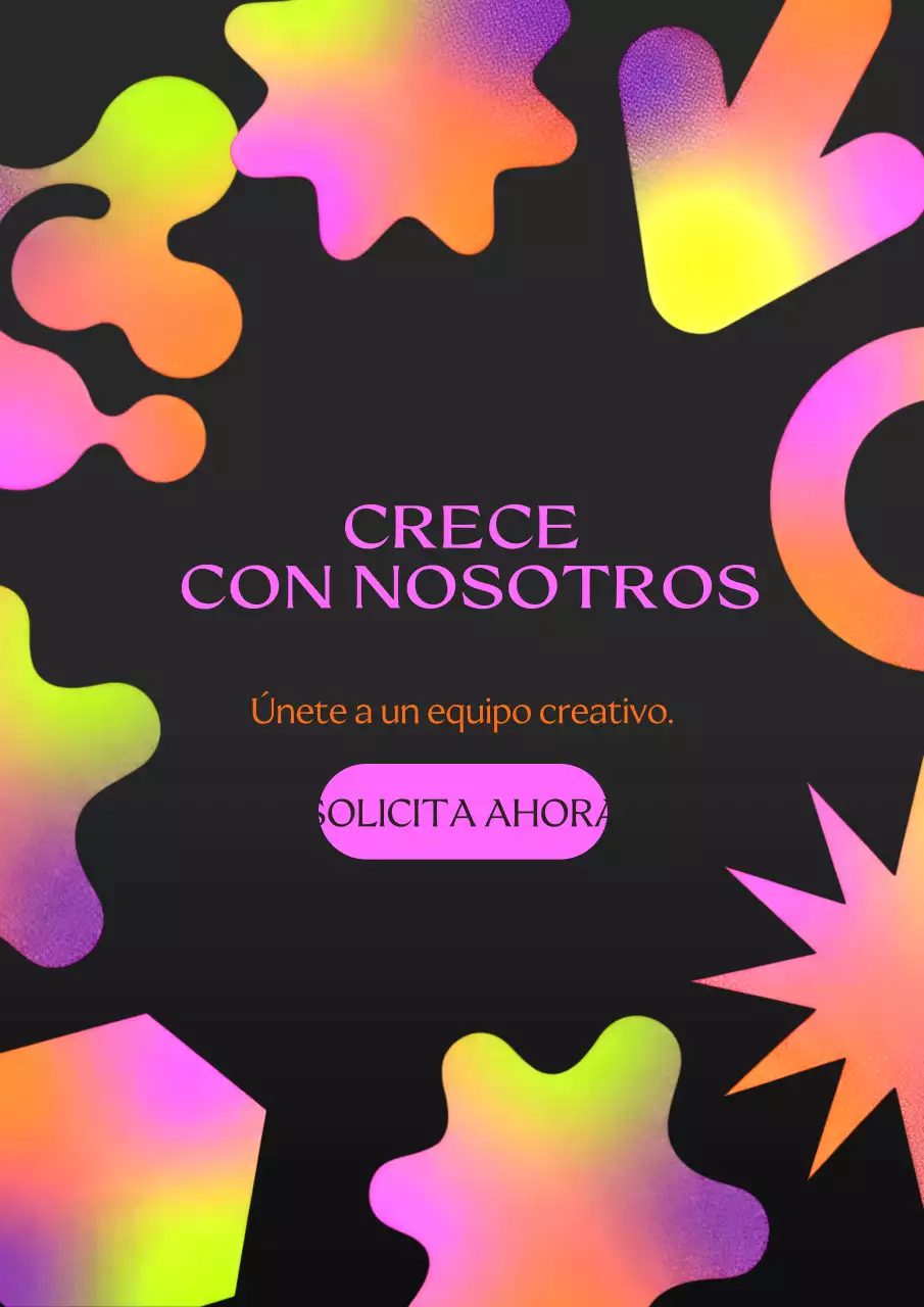 Anuncio de reclutamiento abstracto de arcoíris