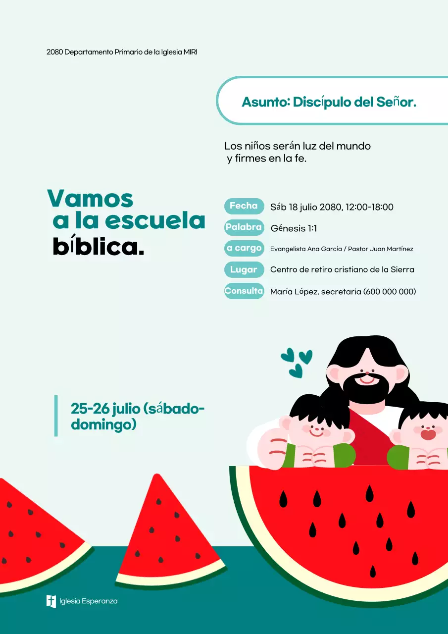 Evento de la Iglesia Mint Simple