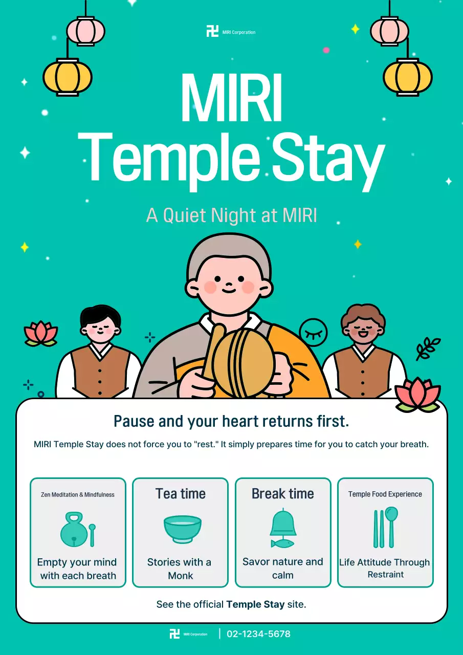 Promosi Menginap di Kuil yang Bersih dan Bersih