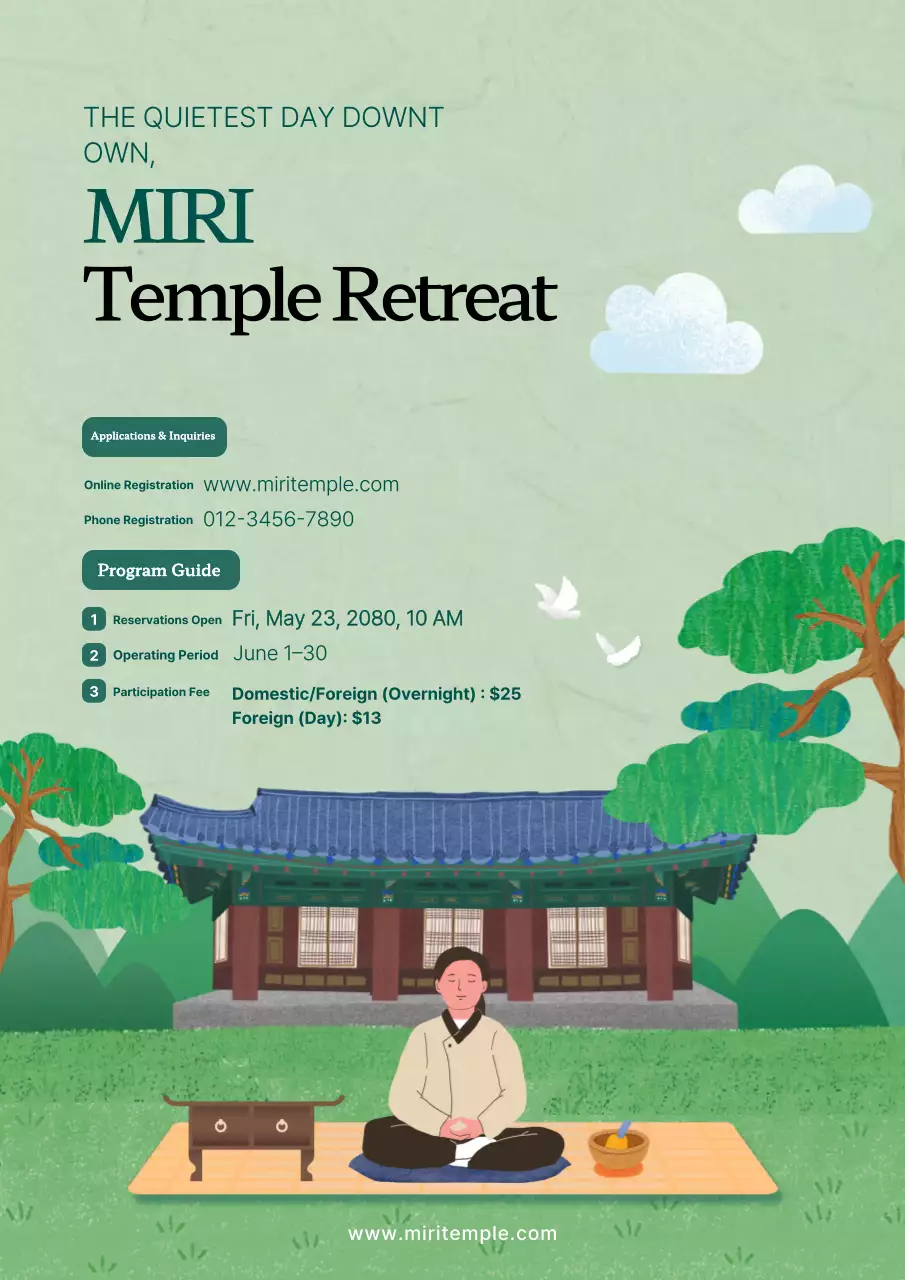 Hướng dẫn lưu trú tại chùa truyền thống xanh