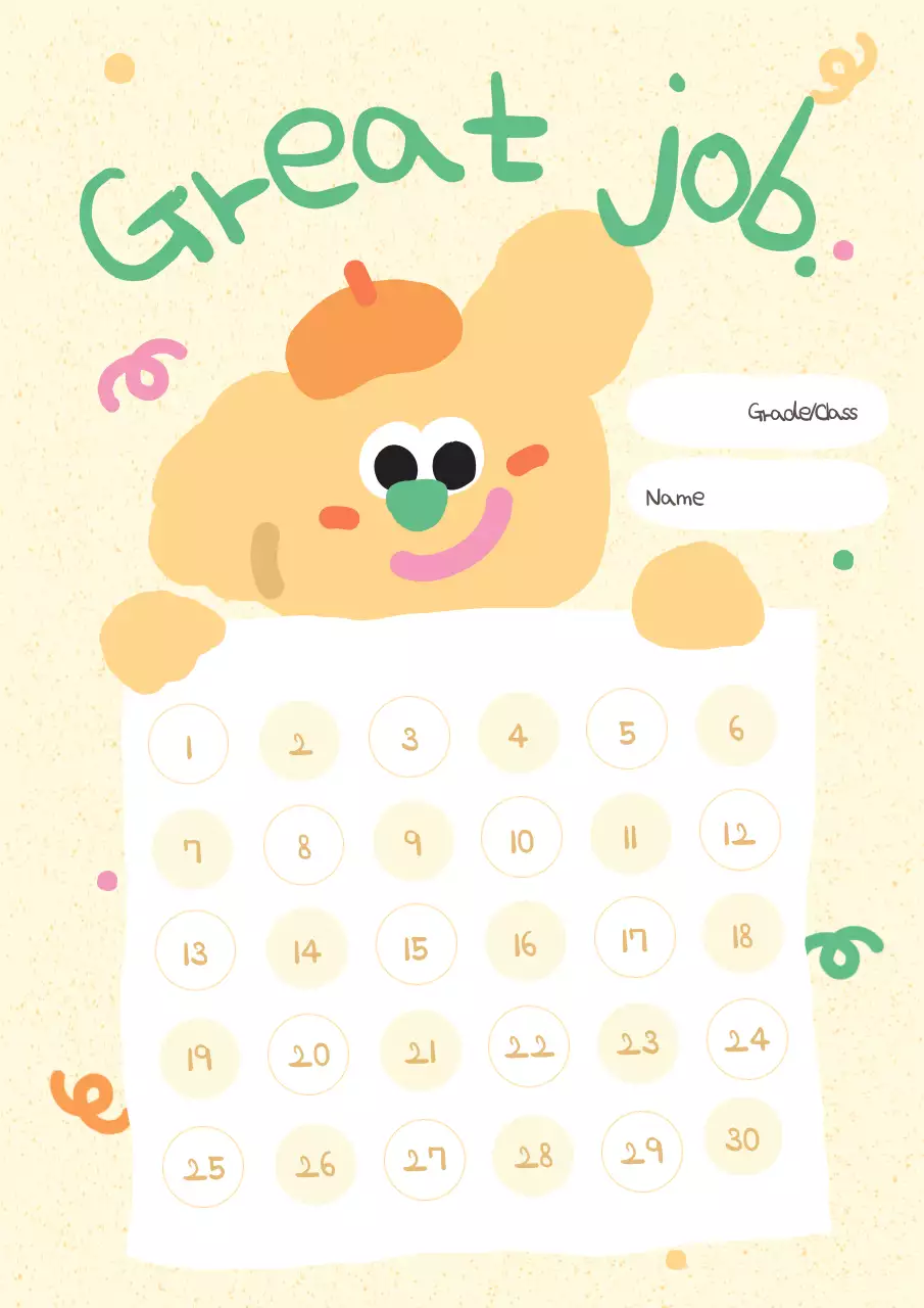 Poster Cuộc Sống Dễ Thương Màu Vàng