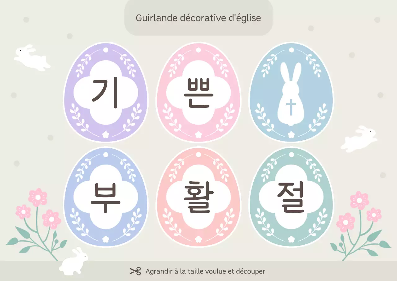 Décorations de Pâques pastel mignonnes