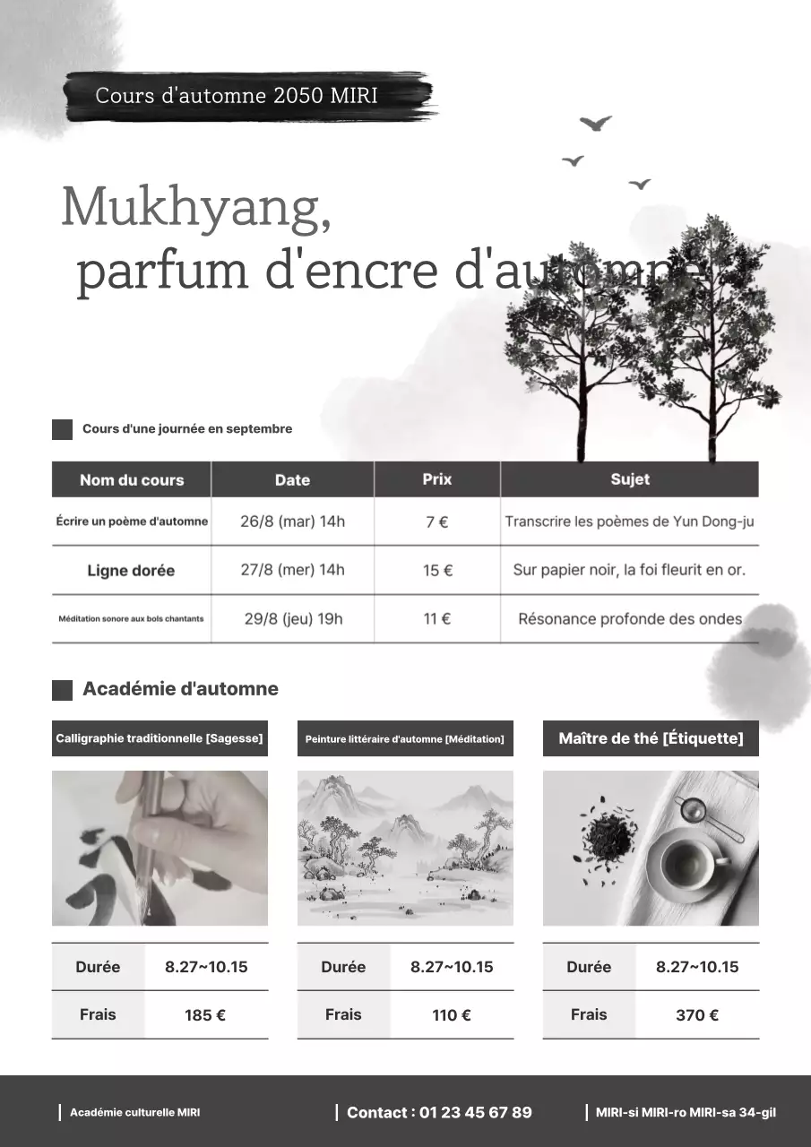 Guide des conférences sur la culture traditionnelle noire et blanche