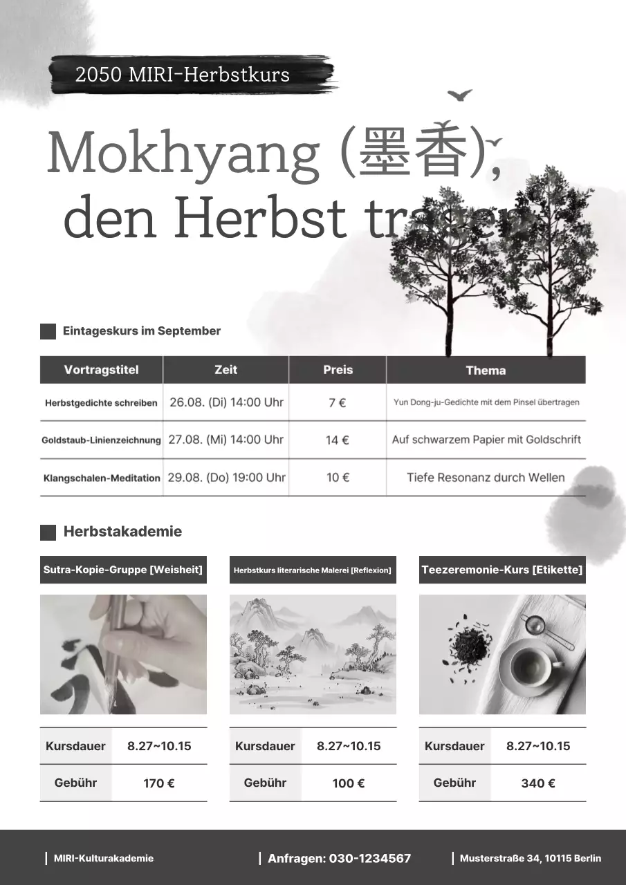 Leitfaden zu den Vorträgen über traditionelle Kulturen von Schwarzen und Weißen