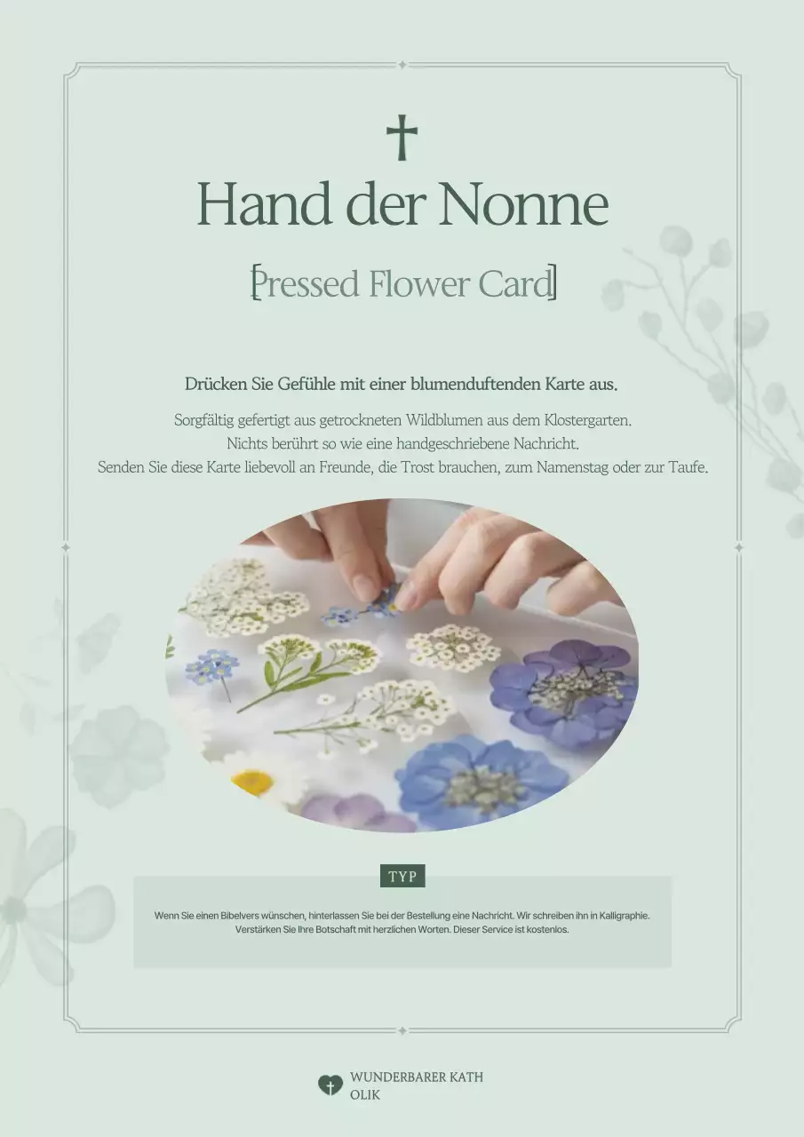 Mint Simple Handmade Postcard