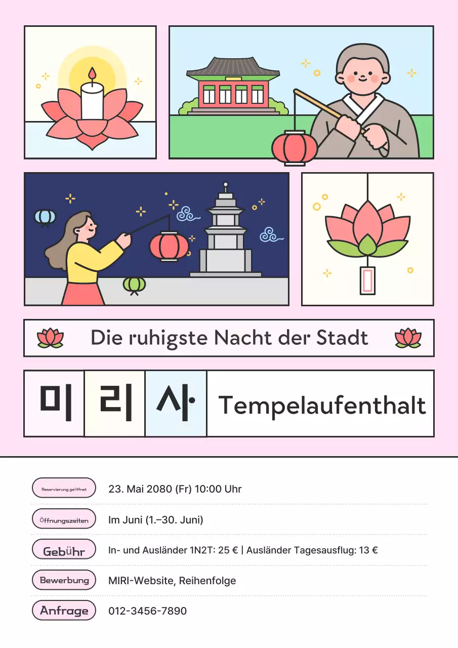 Pink Baby Temple Stay Promotion