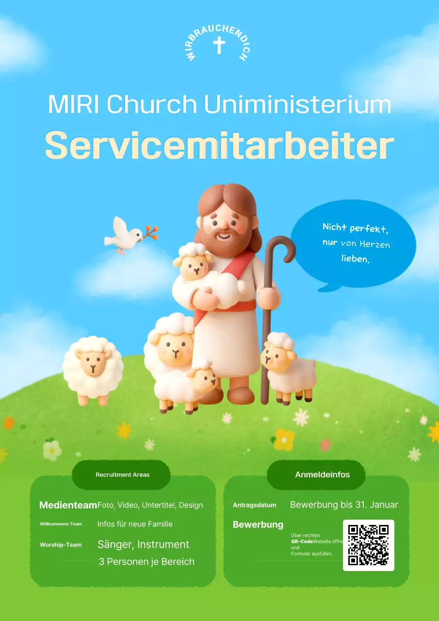 Rekrutierung für die Sky Blue Baby Church