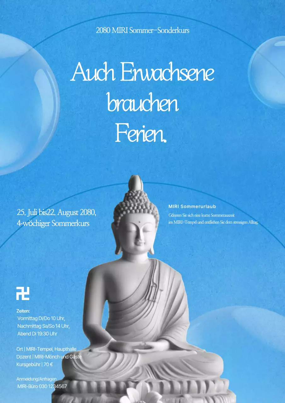 Blue Simple Meditation Promotion