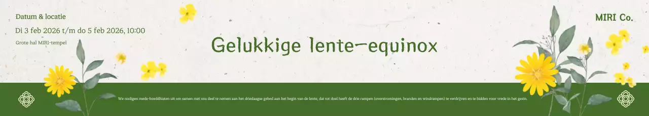 Groene traditionele lenteceremonie