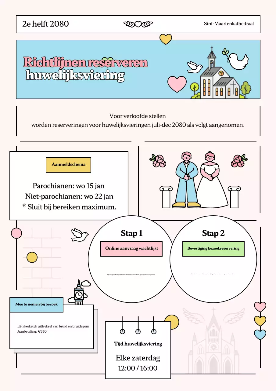 Roze baby huwelijksgids