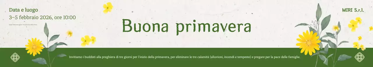 Cerimonia tradizionale verde di inizio primavera