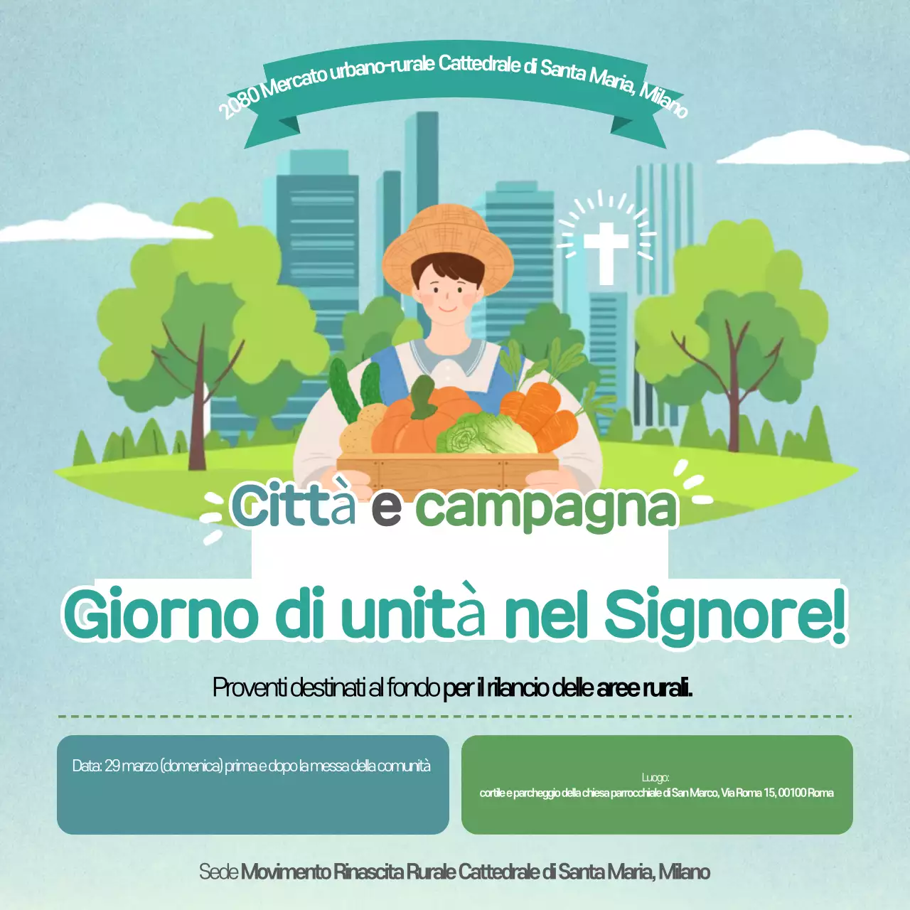 Evento di scambio rurale semplice alla menta