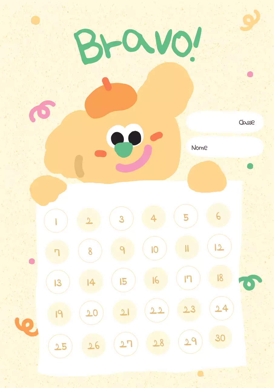 Poster giallo carino della vita