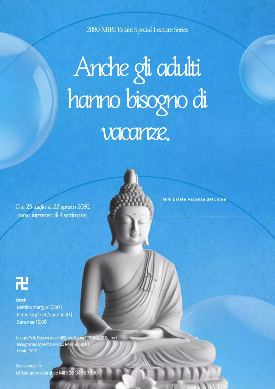 Promozione Meditazione Semplice Blu