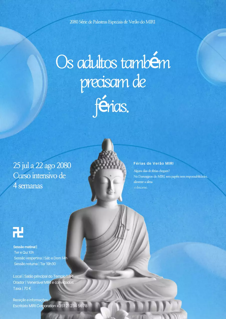 Promoção de Meditação Simples Azul