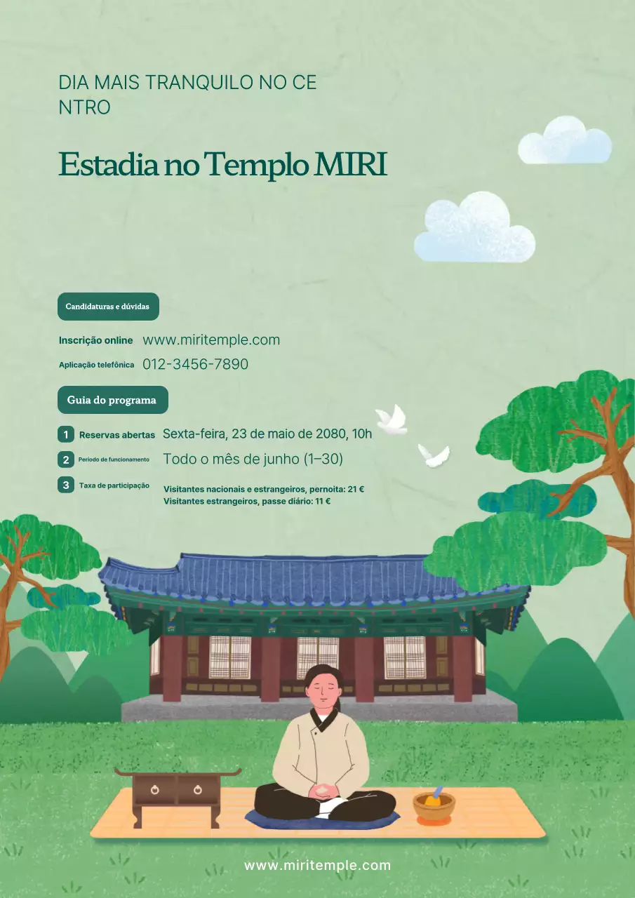 Guia de Hospedagem Tradicional em Templos Verdes