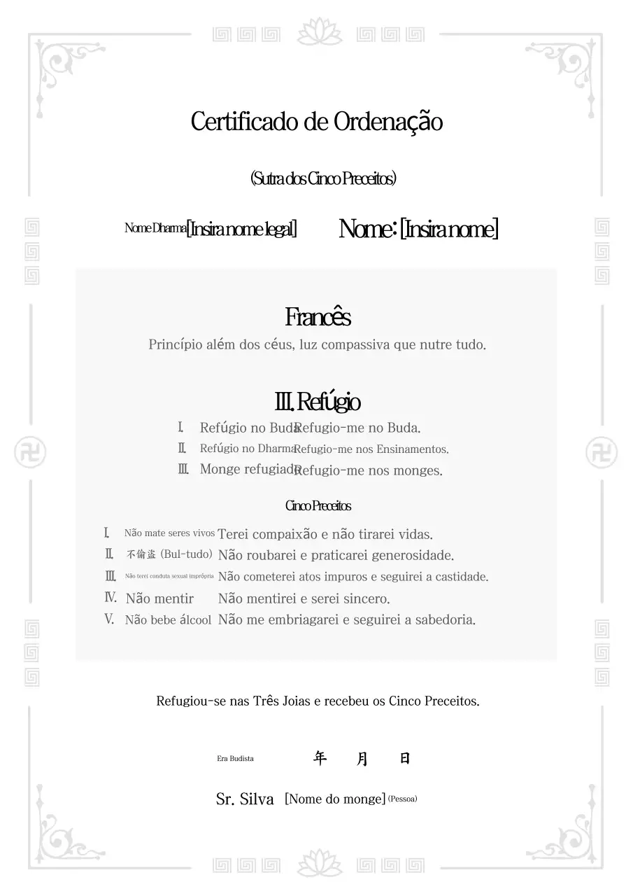 Prêmio budista tradicional branco