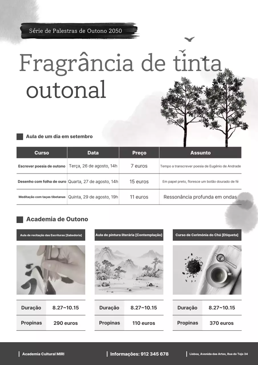 Guia para palestras sobre a cultura tradicional em preto e branco
