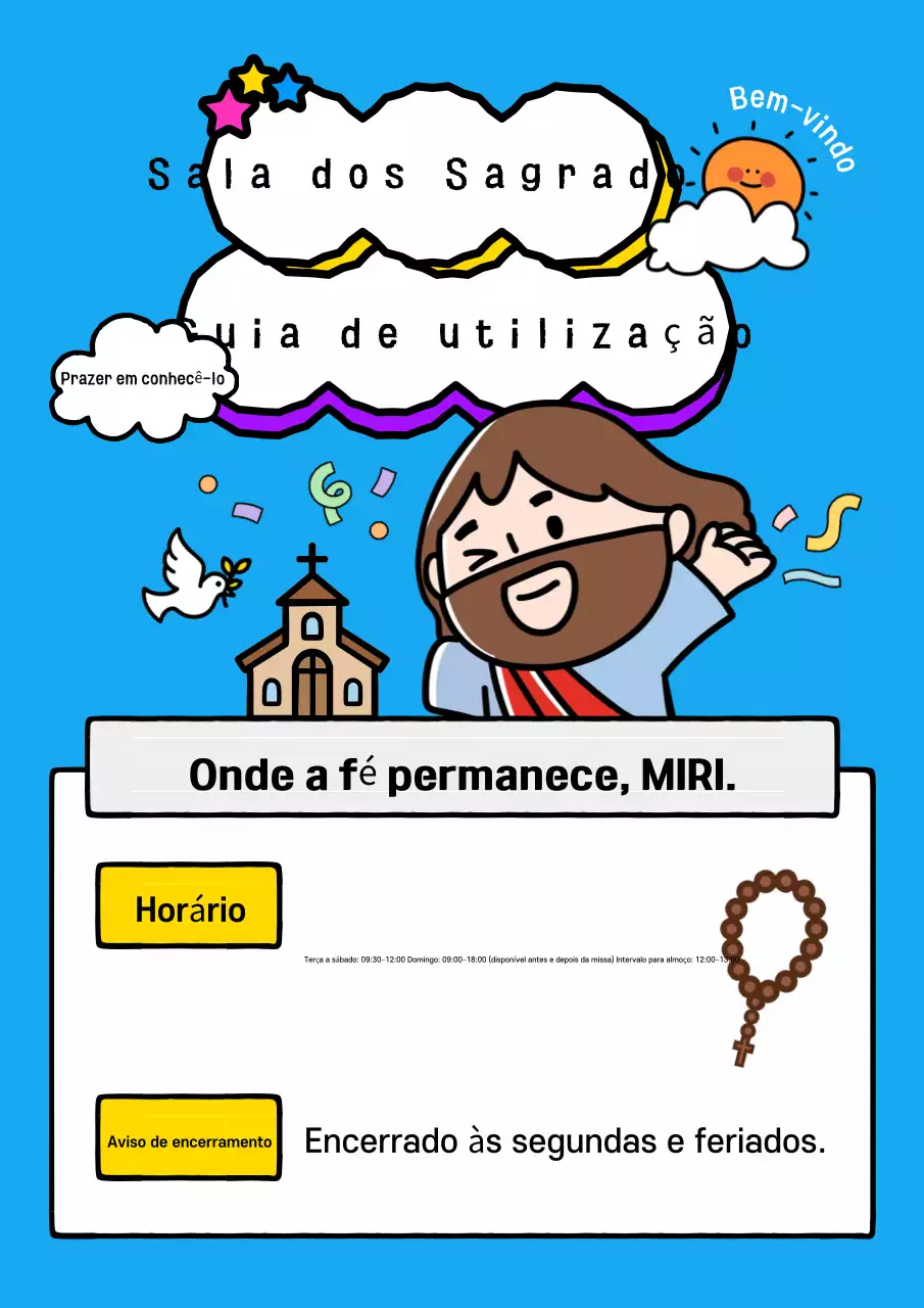 Guia Religioso Fofo Azul Celeste