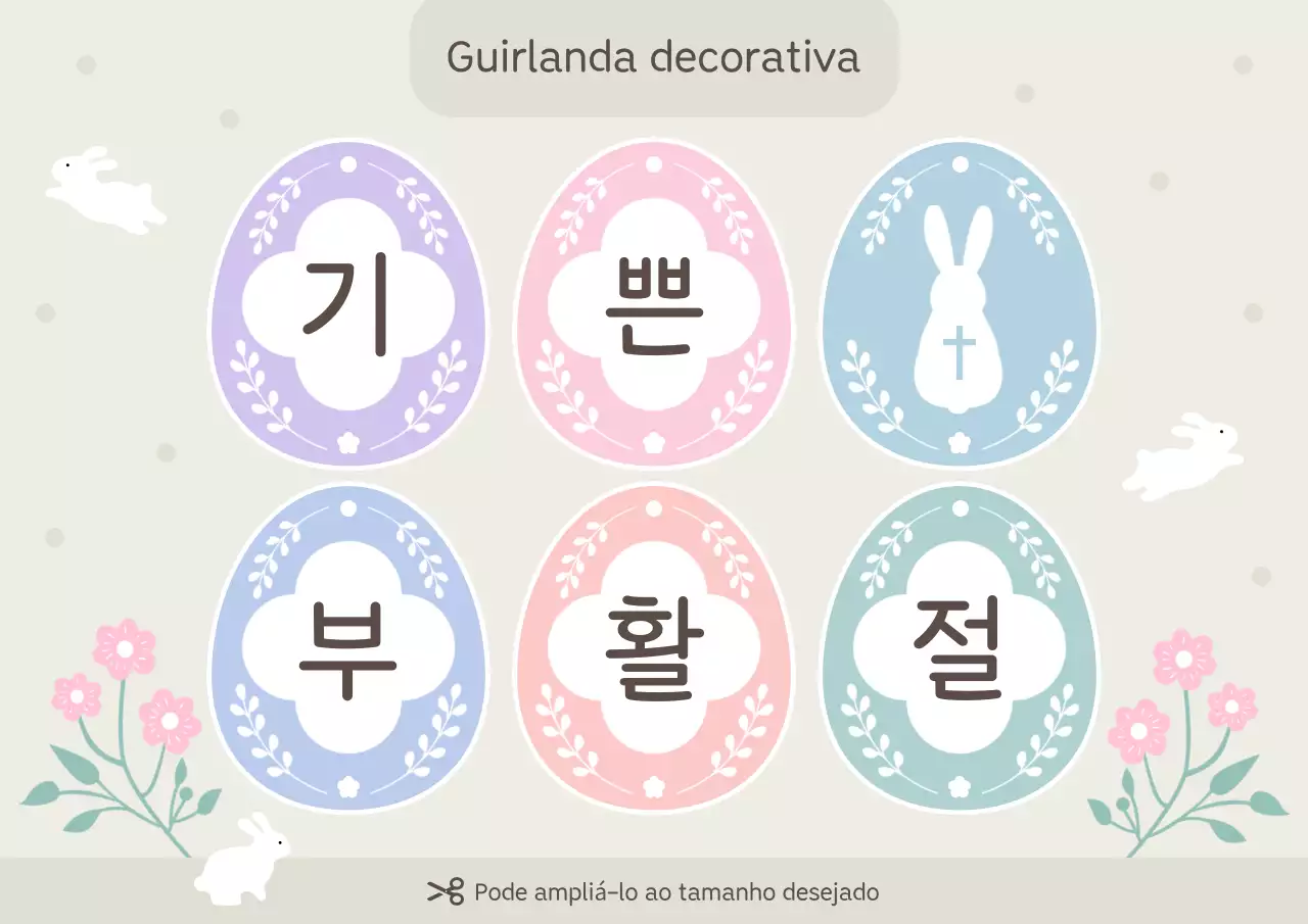 Decorações de Páscoa fofas em tons pastel