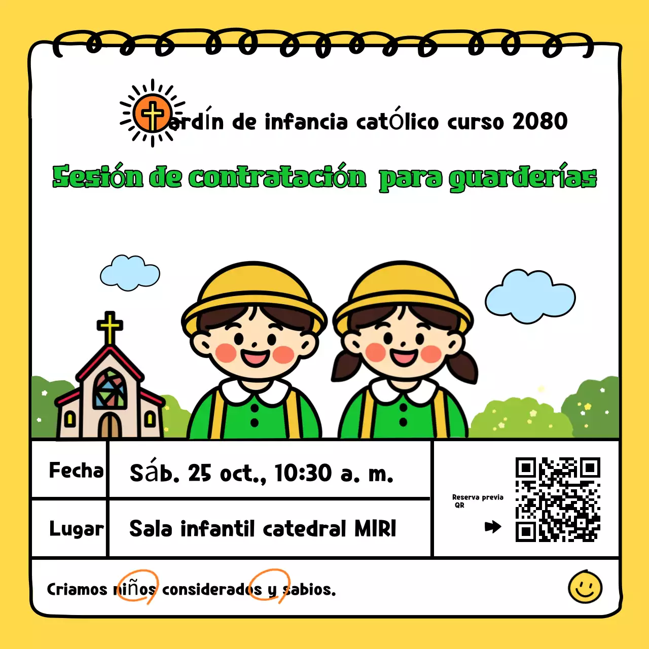 Guía de reclutamiento para el jardín de infancia Yellow Baby