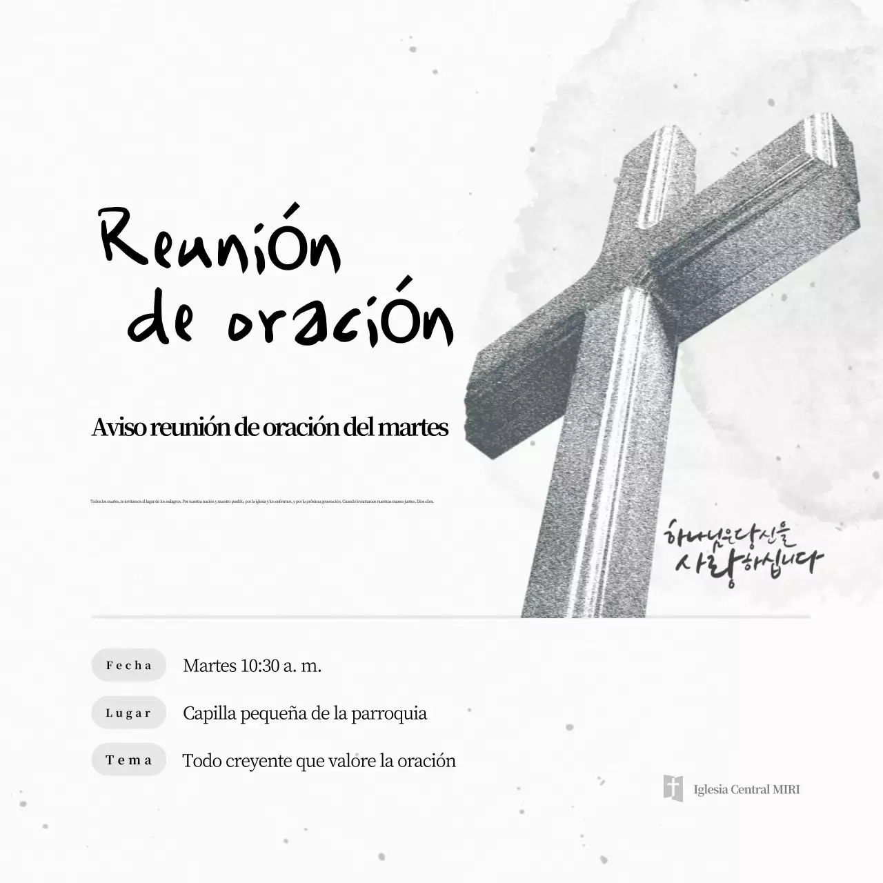 Guía sencilla para reuniones de oración blanca