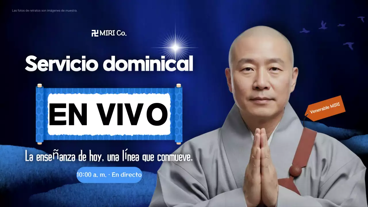 Guía de radiodifusión budista tradicional azul