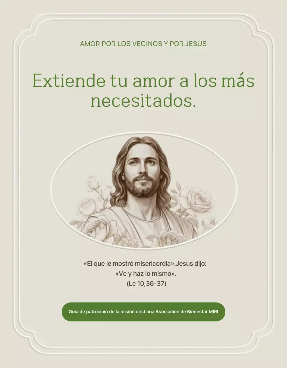 Guía de patrocinio cristiano clásico beige