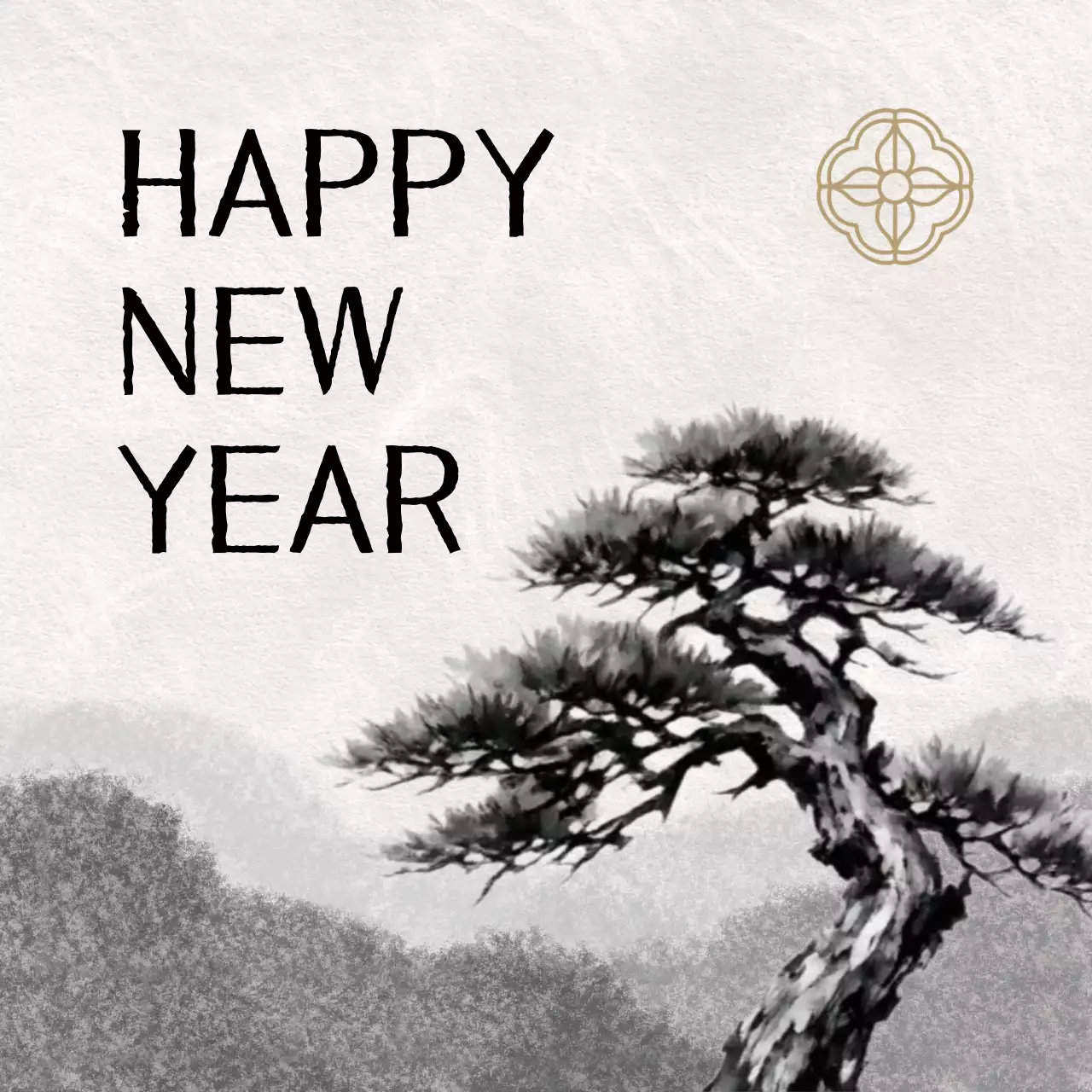 회색 전통 새해 기념