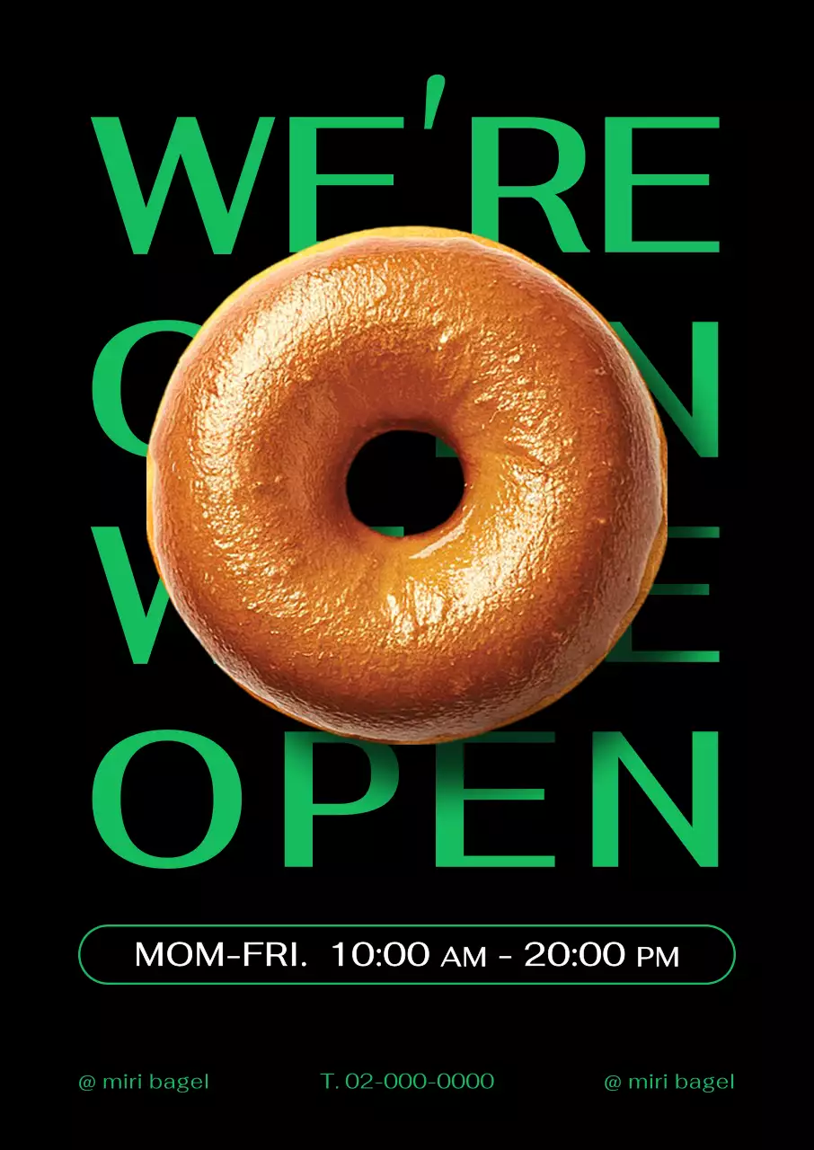 검정 모던 베이커리 오픈