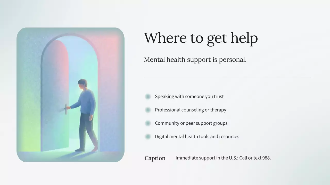 친환경 미니멀리즘 정신 건강 프레젠테이션