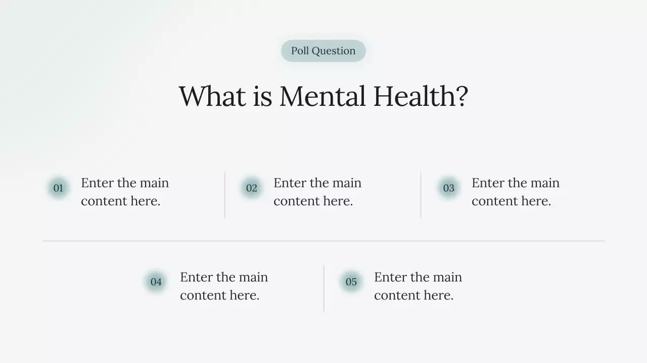 친환경 미니멀리즘 정신 건강 프레젠테이션